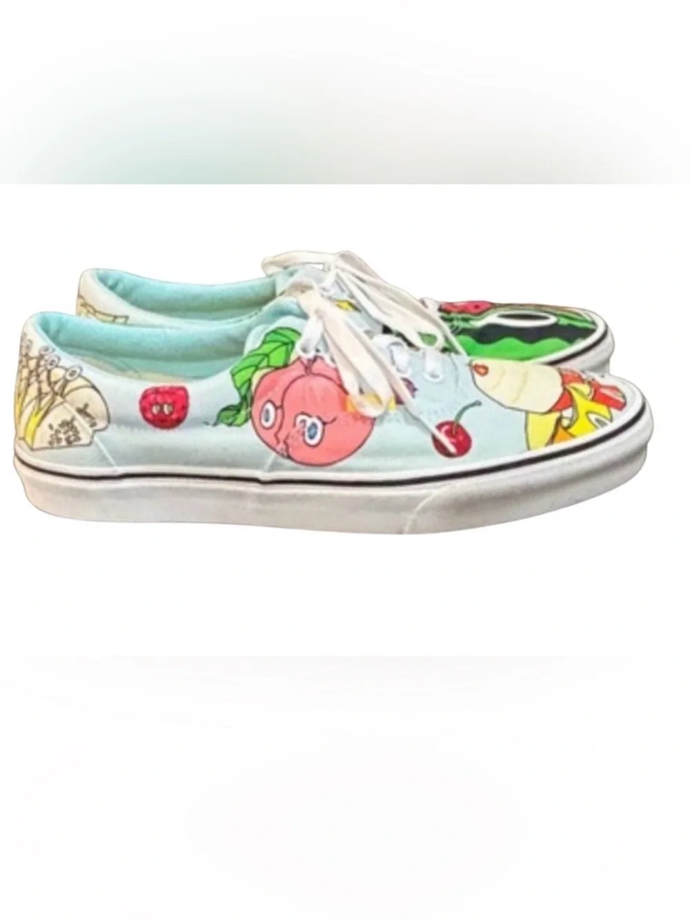 Vans Kids Fruit-Graphic Low-Top Sneakers - White, Green, Red, Yellow, Pink